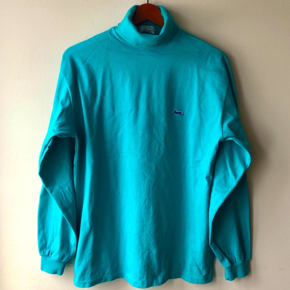 Izod Lacoste Aqua Green Long Sleeve T-shirt Medium